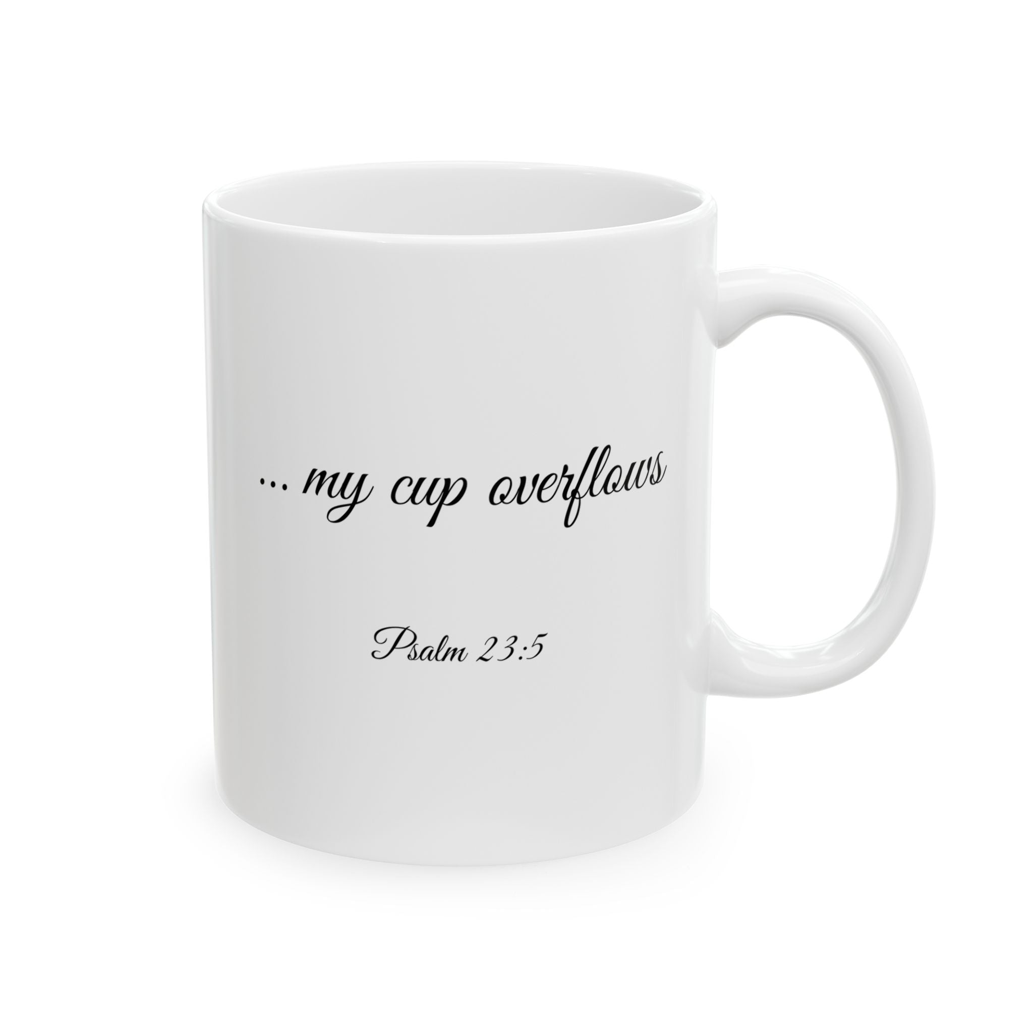 Personalize Inspirational Script Ceramic Mug — Elegant Calligraphy Quote Coffee Cup (11oz, 15oz)
