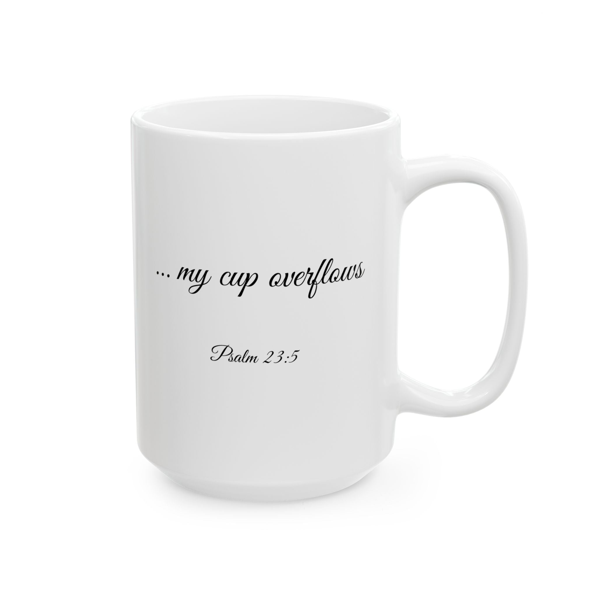 Personalize Inspirational Script Ceramic Mug — Elegant Calligraphy Quote Coffee Cup (11oz, 15oz)